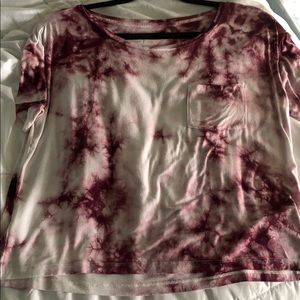 Purple and white tie-dye soft and sexy T-shirt